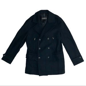 Express Double-Breasted Wool Pea Coat